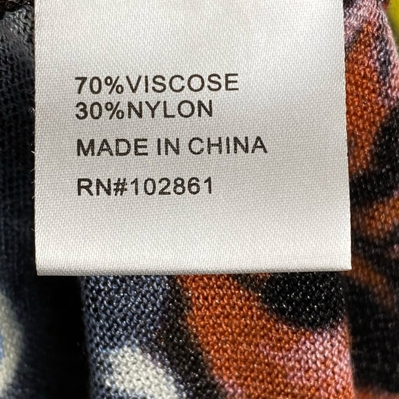 ADORE Women's Medium Sleeveless Floral Art Longline Drape Cardigan Duster Boho - Picture 8 of 10